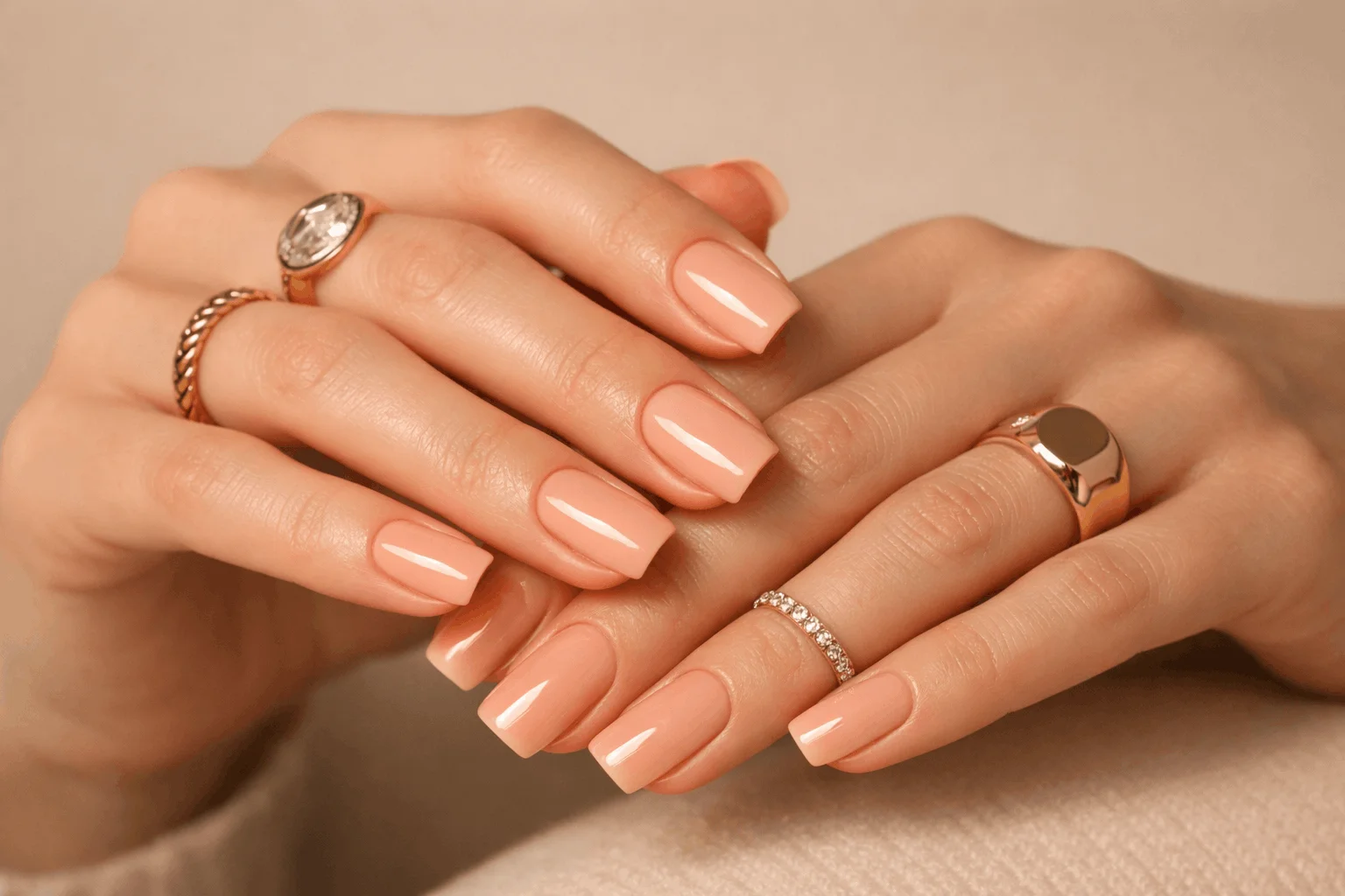 17 Best Nail Colors for Fair Skin That Look Stunning 4 peachy nude nail polish for fair skin tones