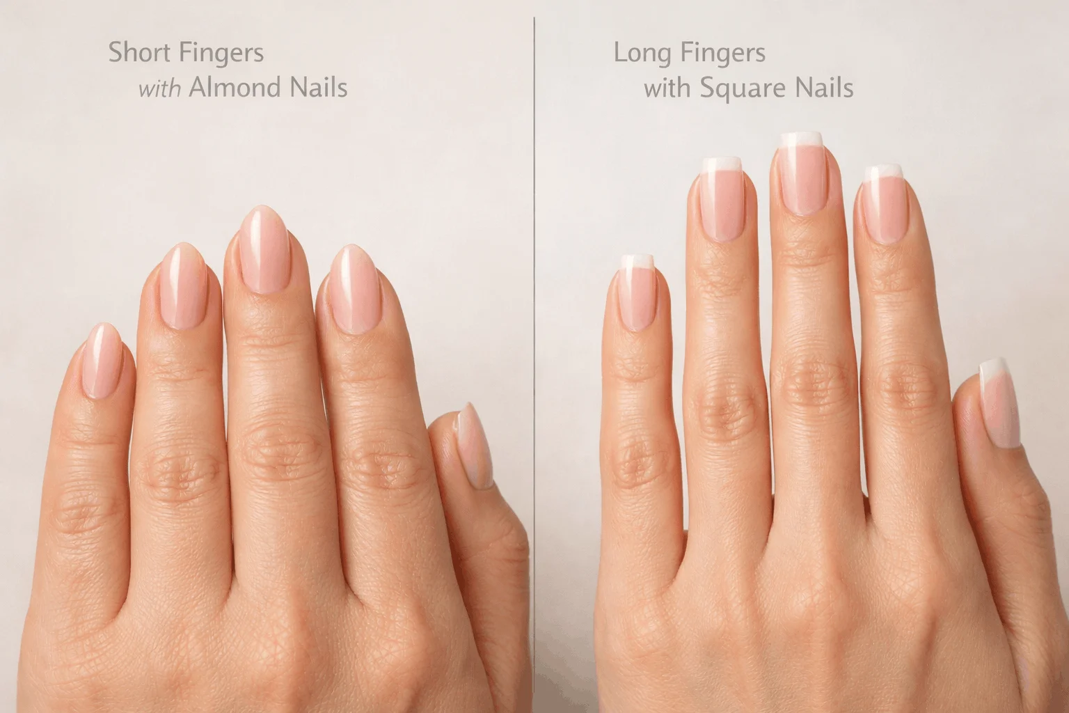17 Ways to Find What Nail Shape Is Best for Me 3 Best nail shapes for short and long fingers comparison