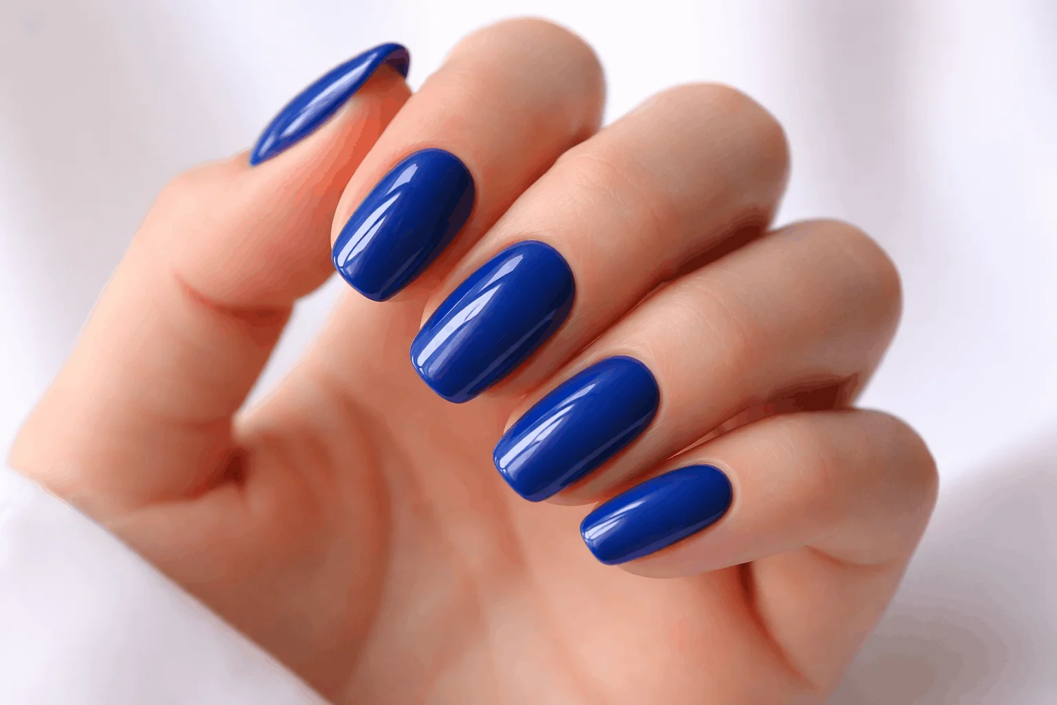 19 Royal Blue Nails for Stunning Manicures 2 Classic glossy royal blue nails simple elegant manicure