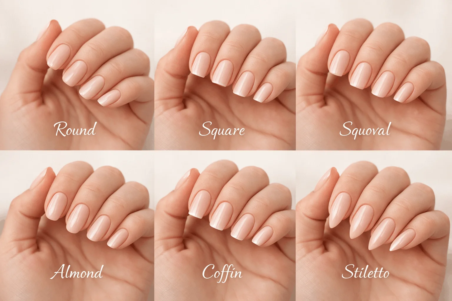 17 Ways to Find What Nail Shape Is Best for Me 2 Different nail shapes comparison guide for beginners