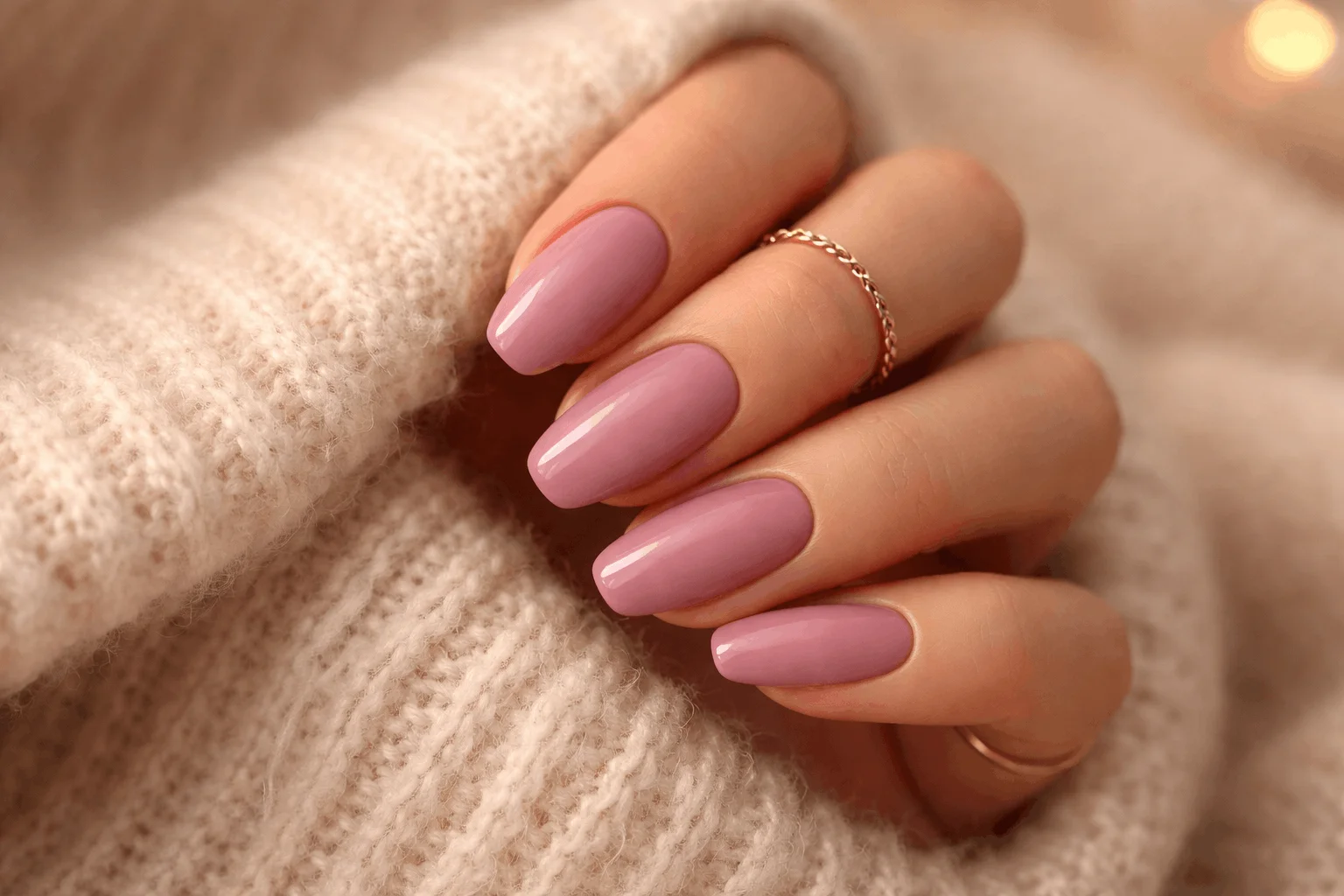 11 Pink Autumn Nails That Are Soft & Stunning 5 Light pink fall nails with leaf nail art design
