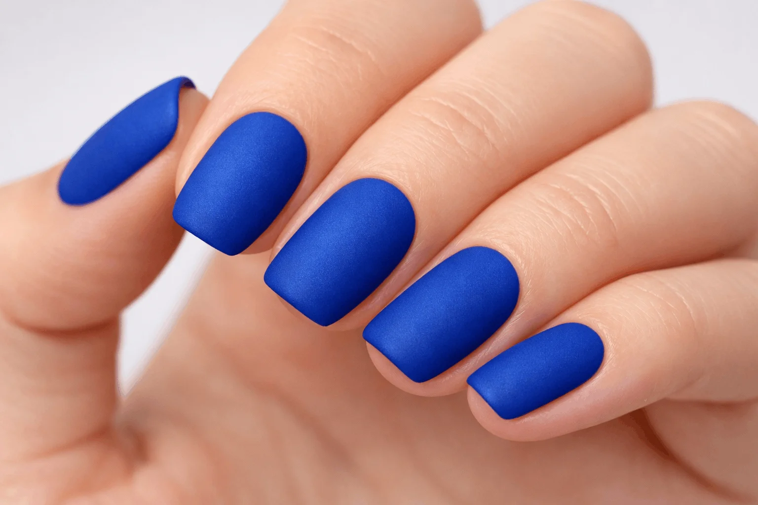 19 Royal Blue Nails for Stunning Manicures 3 Matte royal blue nails with soft modern finish