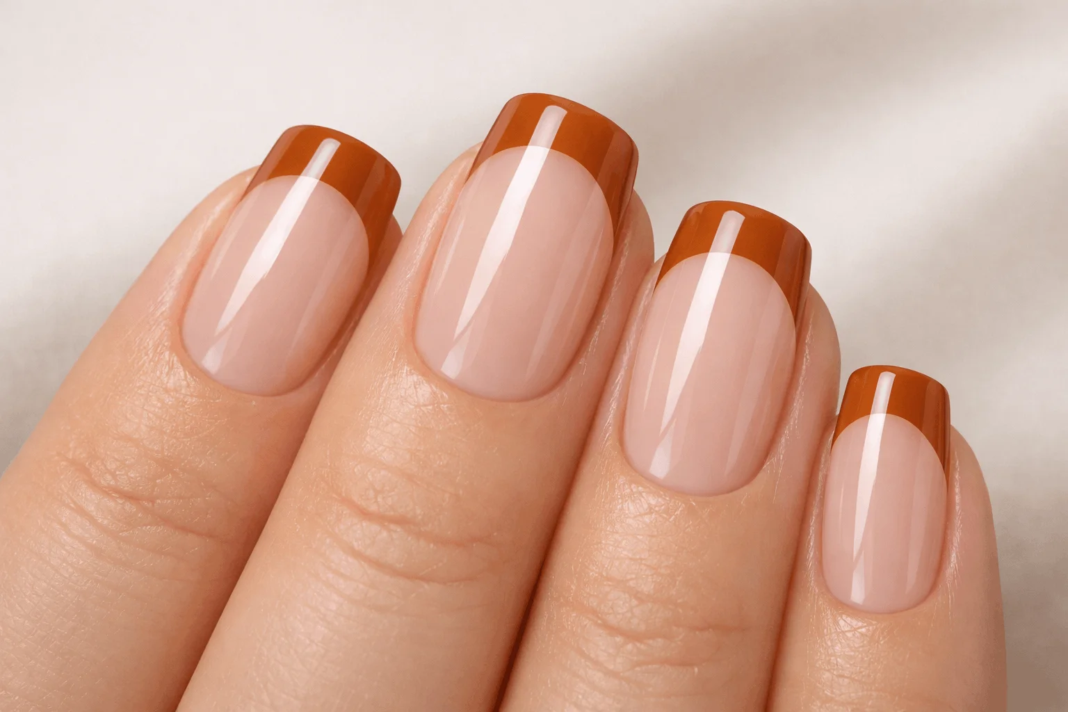 10 Simple Fall Nails Perfect for Everyday Chic 5 Simple fall nails with modern caramel french tips