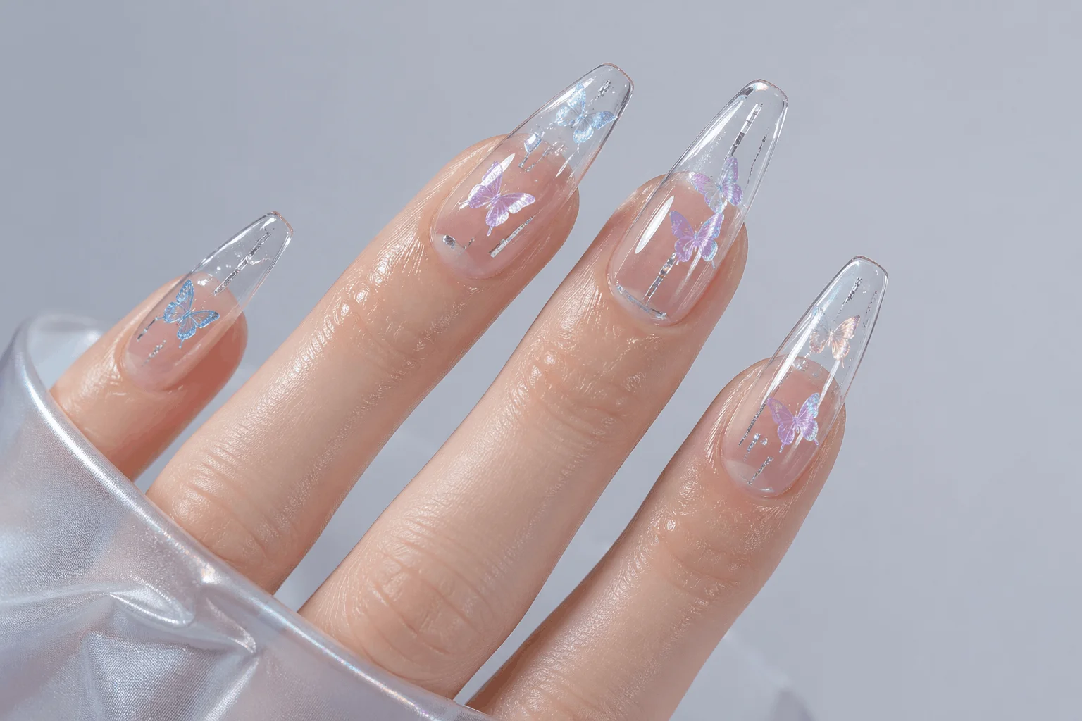 10 Butterfly Nails Designs You’ll Want This Season 11 Transparent butterfly nails with clear jelly design