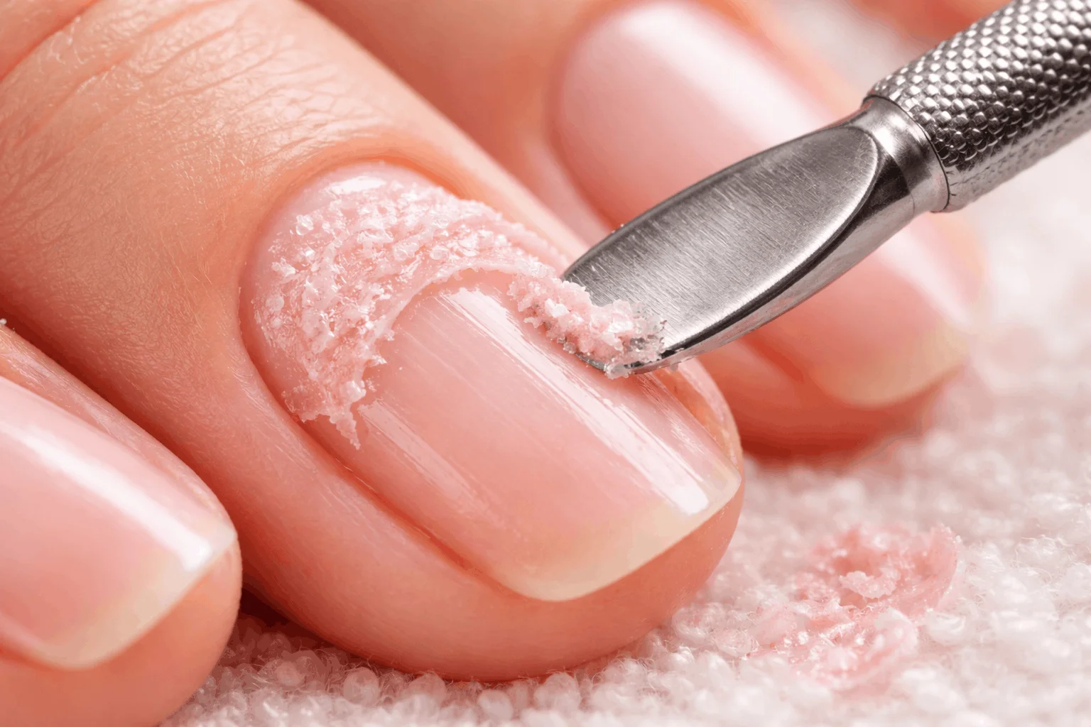 18 Smart Tips to Get Gel Nails Off at Home Safely 6 removing gel polish safely with cuticle pusher
