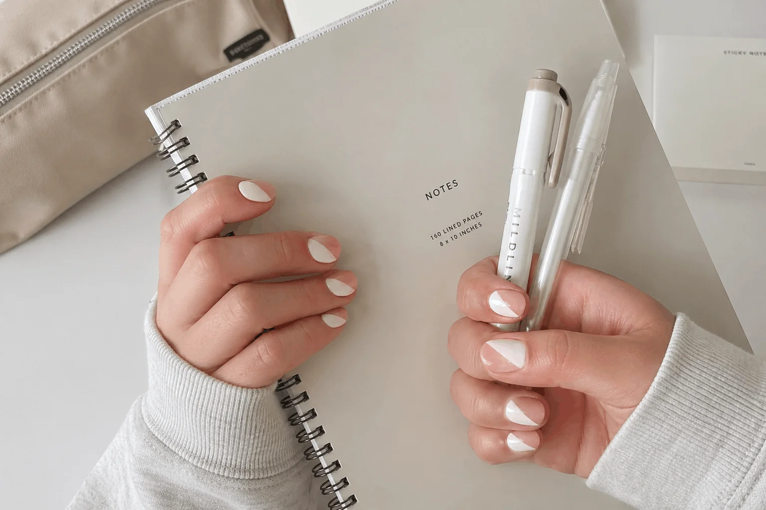 10 Simple School Nail Designs for Teens 11 two tone nails for school teens simple modern nail design