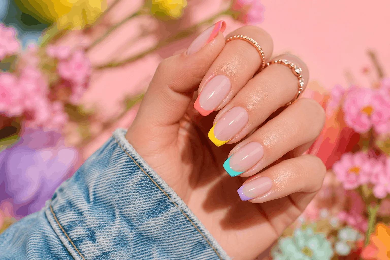 10 Gorgeous Spring French Manicure Ideas You Need to Try 4 Colorful French tip nails in vibrant spring shades
