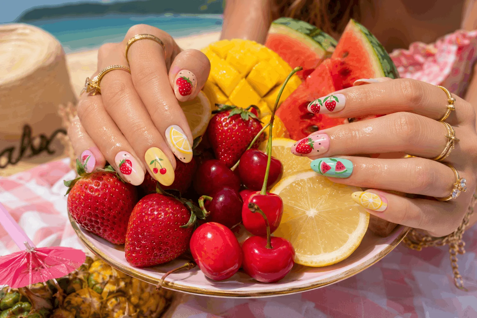 10 Vacation Nails Summer Lovers Are Obsessed With 6 Cute fruit-inspired nail art for tropical summer vacations
