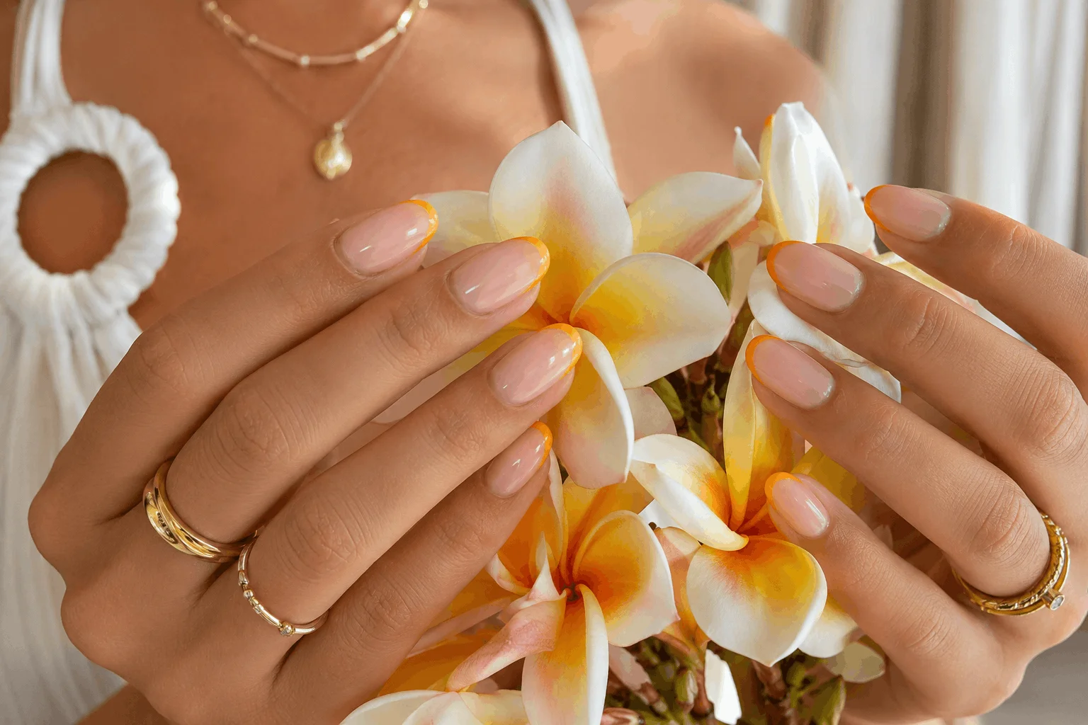 10 Orange Summer Nails That Scream Vacation Mode 5 Elegant orange French tip nails for summer