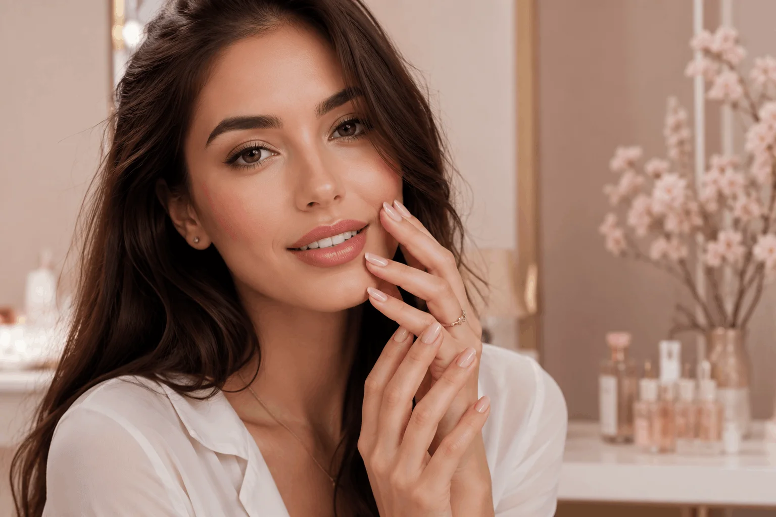 10 Healthy Nail Growth Secrets That Really Work 1 Glamorous woman with long healthy natural nails smiling elegantly