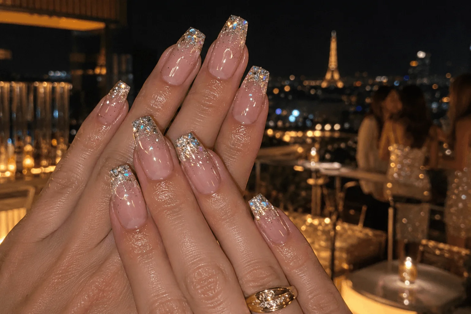 11 Summer French Tip Nails Trending on Pinterest 10 Glittery French tip nails for glamorous summer nights