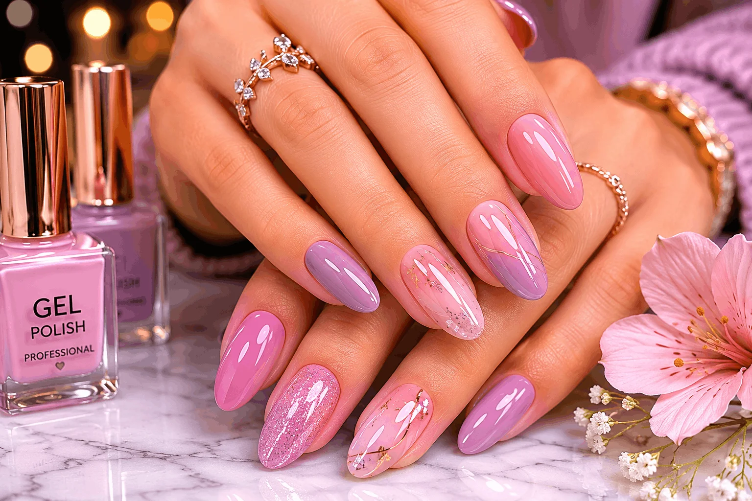 10 Cute May Nails You'll Want to Copy This Season 6 Glossy gel nails for May manicure inspiration