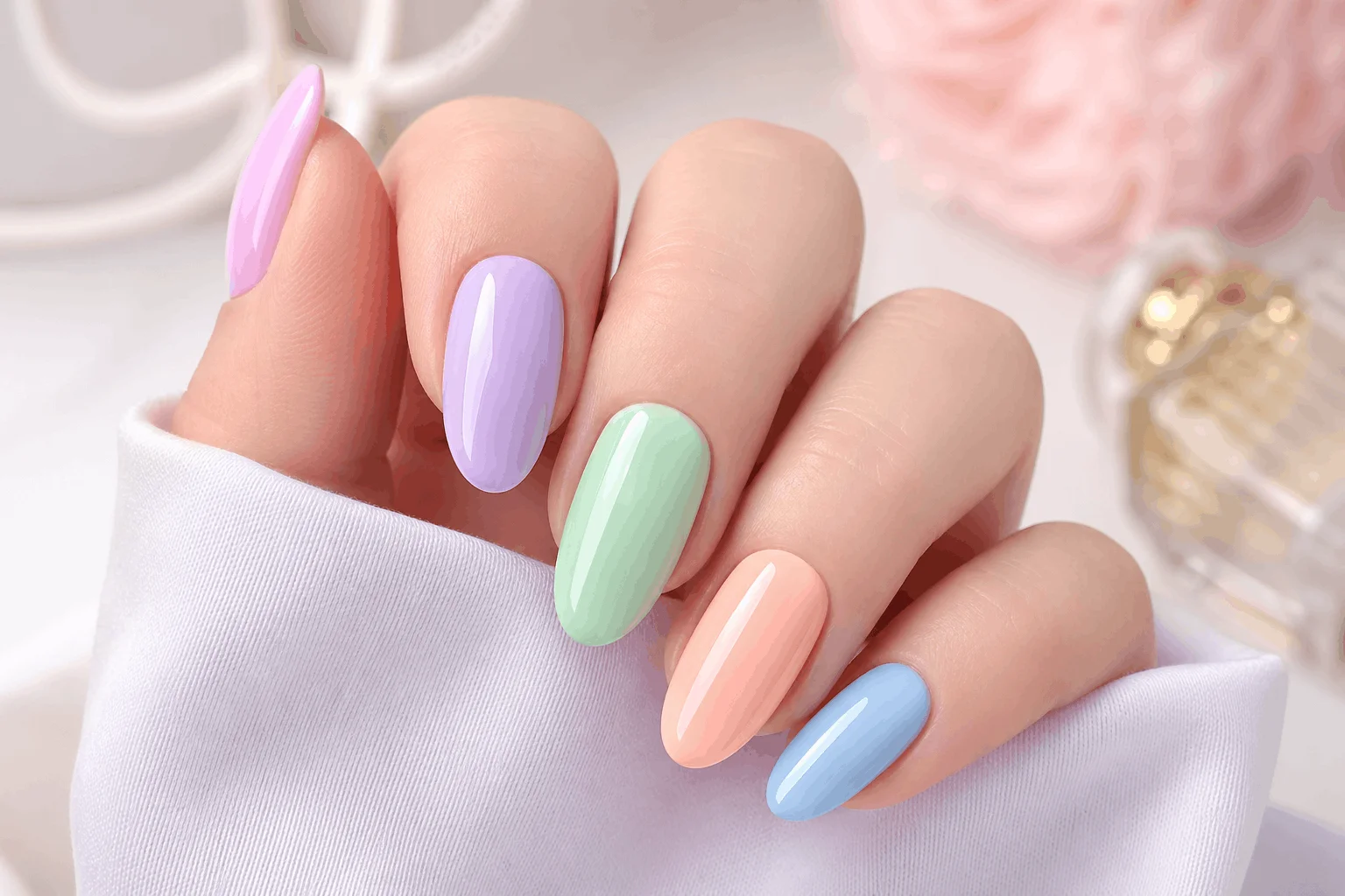 10 Summer Acrylic Nails 2026 That Look Stunning 11 Glossy pastel summer nails 2026 design