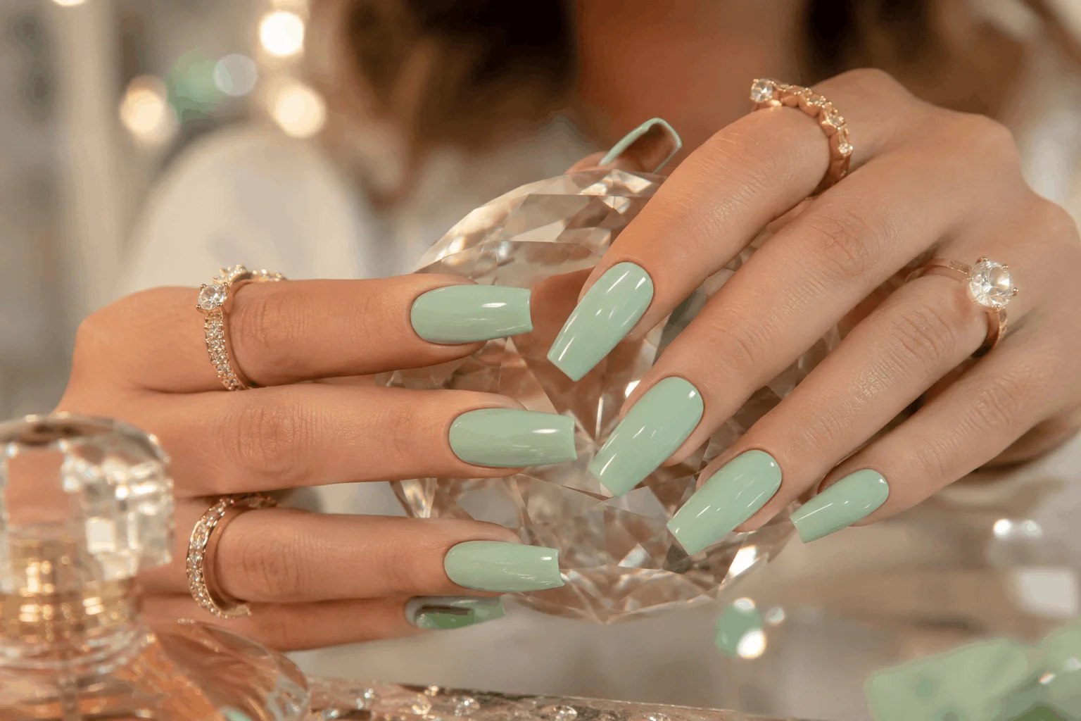11 Green Spring Nails Everyone Will Copy 10 Green French ombre nails with soft sage gradient manicure