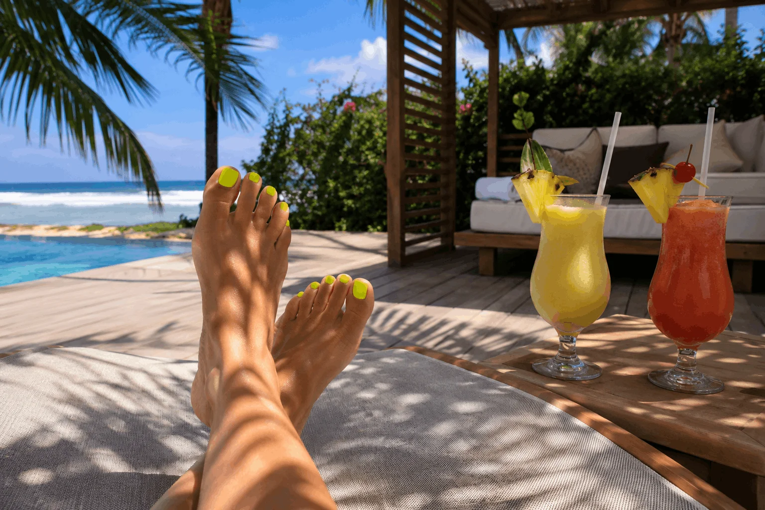 10 Tropical Toe Nail Colors for Vacation Vibes 5 Lime green tropical toe nail colors for summer