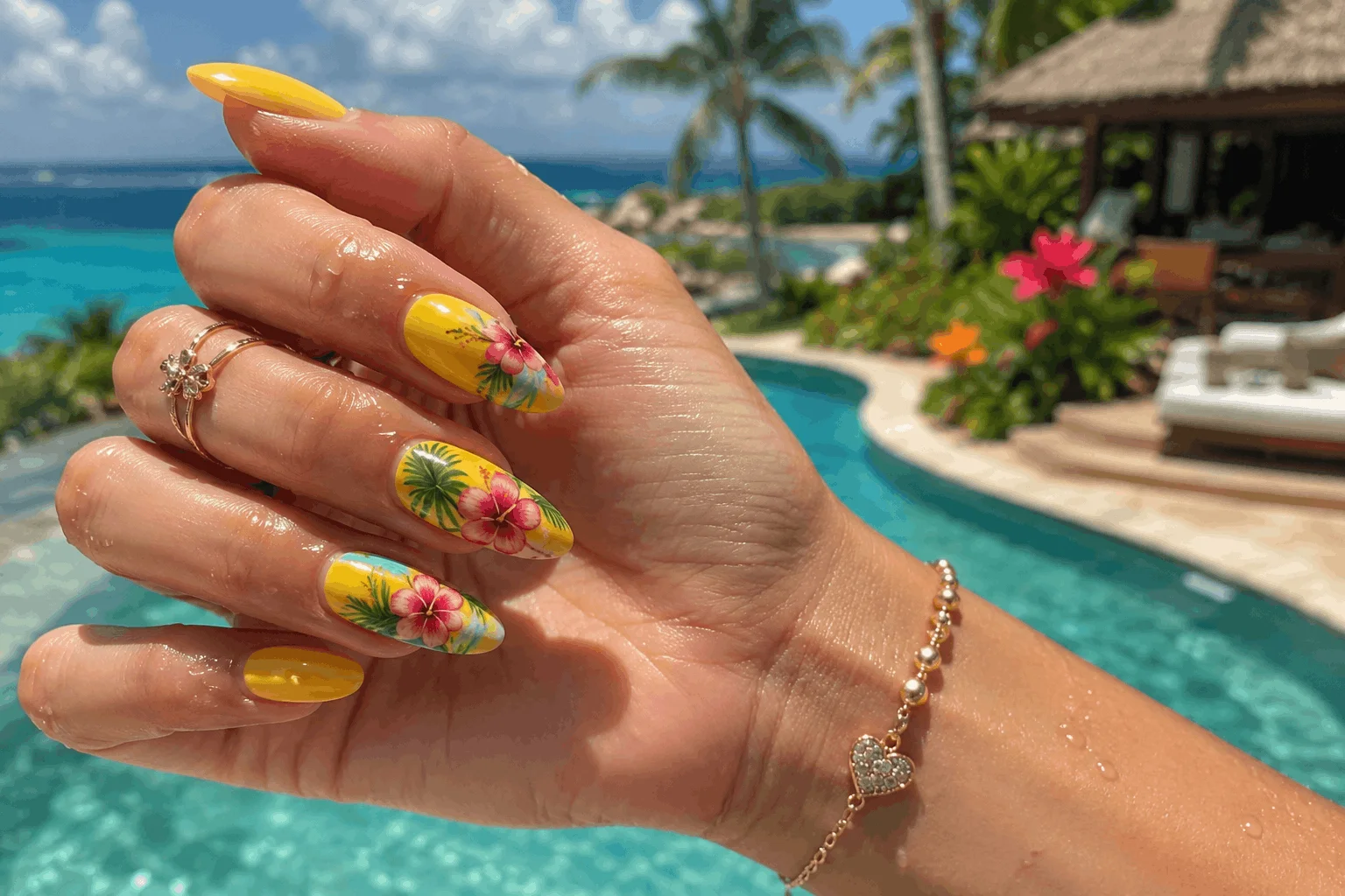11 Yellow Summer Nails That Look So Bright & Cute 10 Luxury yellow nails with glamorous gold accents for summer