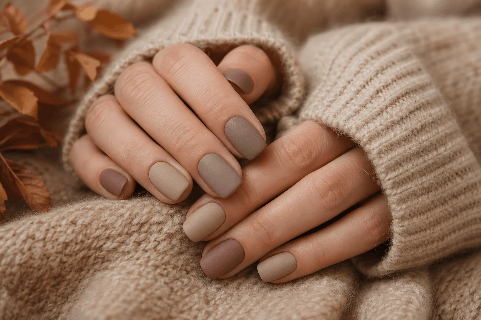10 Minimalist Early Fall Nails You’ll Love Now 8 Matte neutral fall nails early autumn minimalist look