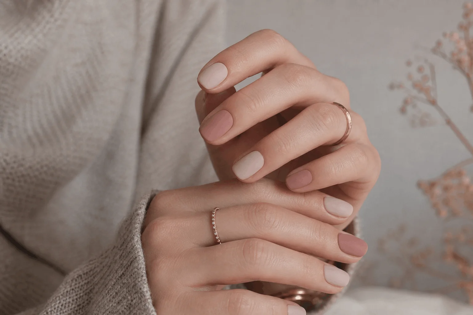 10 Short Back to School Nails for a Clean Look 8 Matte neutral short nails clean back to school style