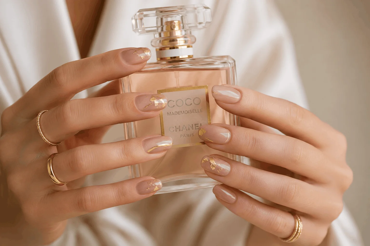 10 Elegant Summer Nails That Look So Expensive 6 Minimal gold accent trendy elegant nails with nude manicure
