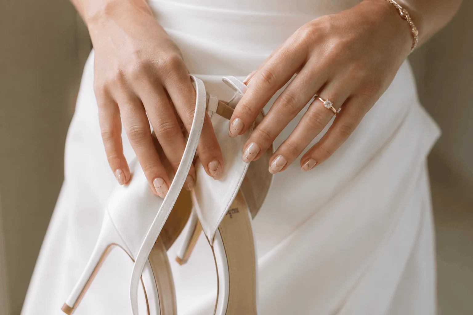 10 Summer Wedding Nails That Look So Elegant 8 Minimalist wedding nails with elegant nude manicure