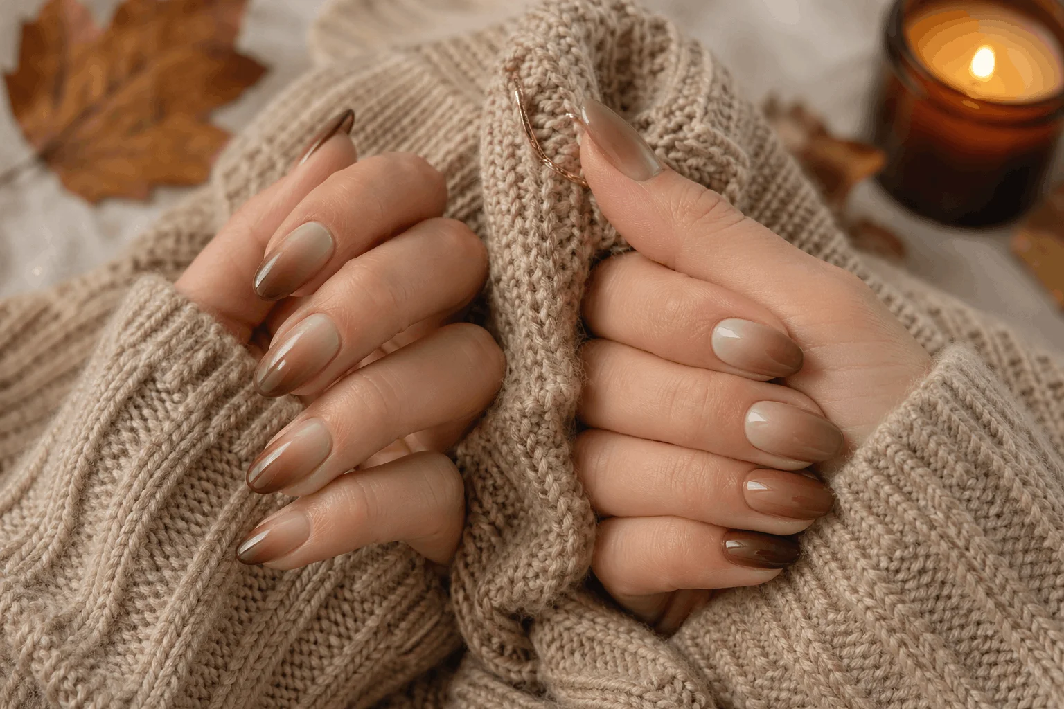11 Autumn Nails Aesthetic Styles You’ll Copy 3 Nude and brown autumn nails aesthetic neutral manicure