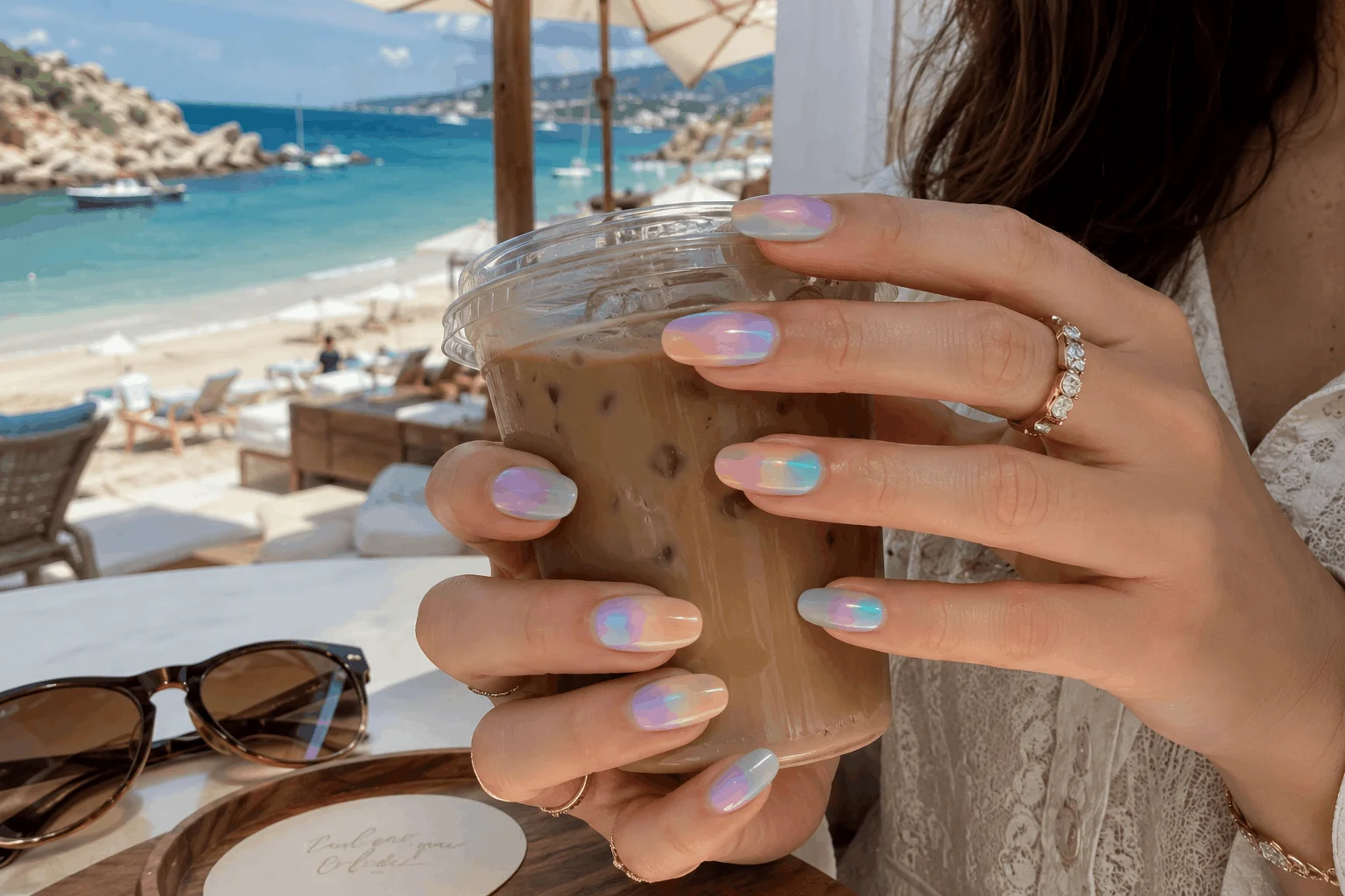 10 Vacation Nails Summer Lovers Are Obsessed With 10 Pastel aura nails with soft summer vacation aesthetic