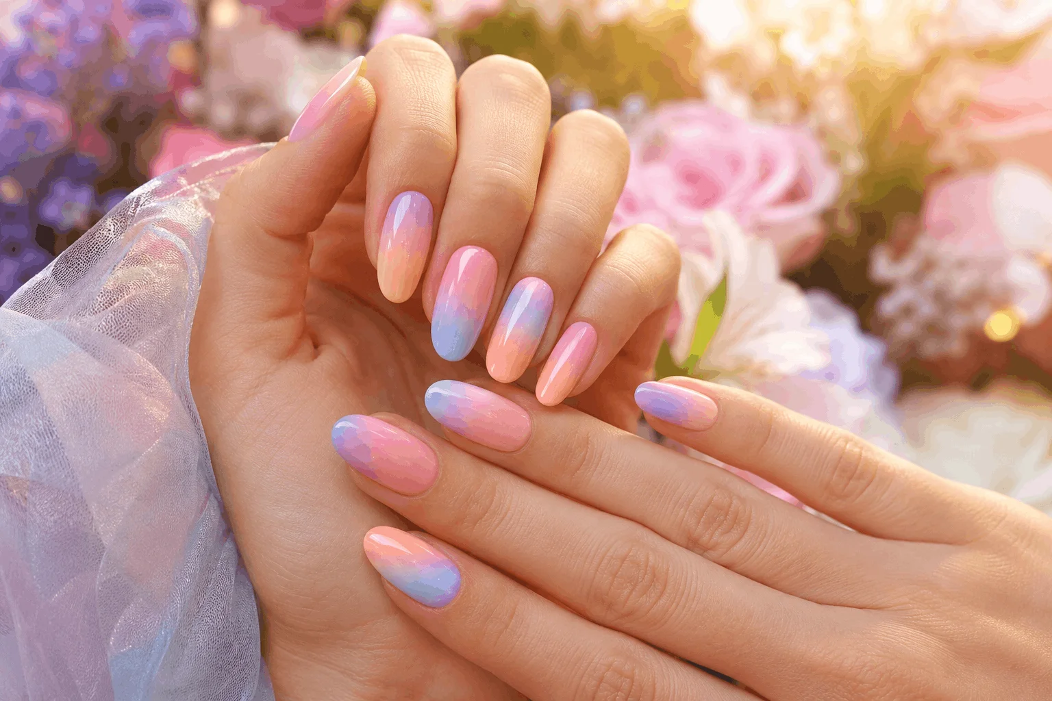 10 Spring Nails Ideas That Look So Pretty in Photos 11 Pastel ombre spring nails with soft gradient manicure colors