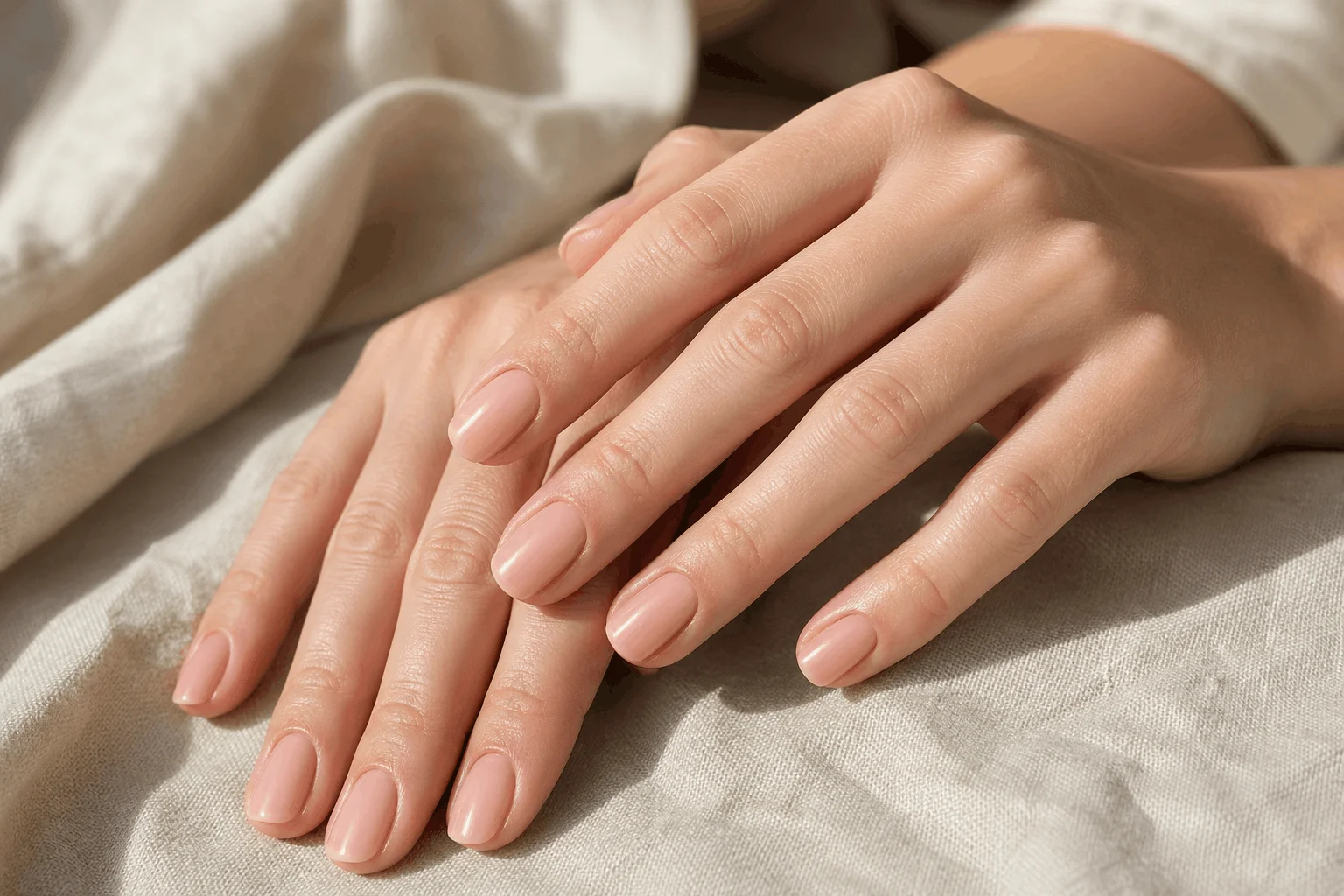 10 End of Summer Nails for a Perfect Seasonal Shift 3 Peachy neutral nails with soft minimal aesthetic