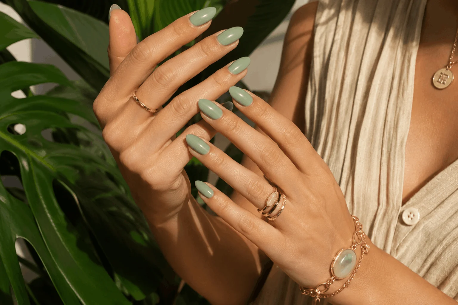 11 Summer Nail Colors Everyone Will Copy in 2026 9 Pistachio green trendy summer nails with modern aesthetic