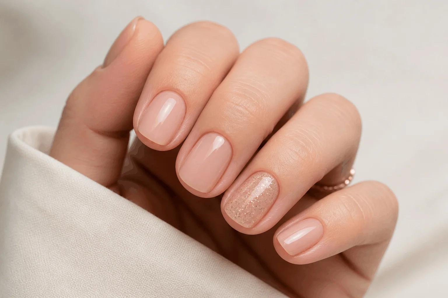 10 Short Back to School Nails for a Clean Look 11 Short back to school nails with subtle glitter accent