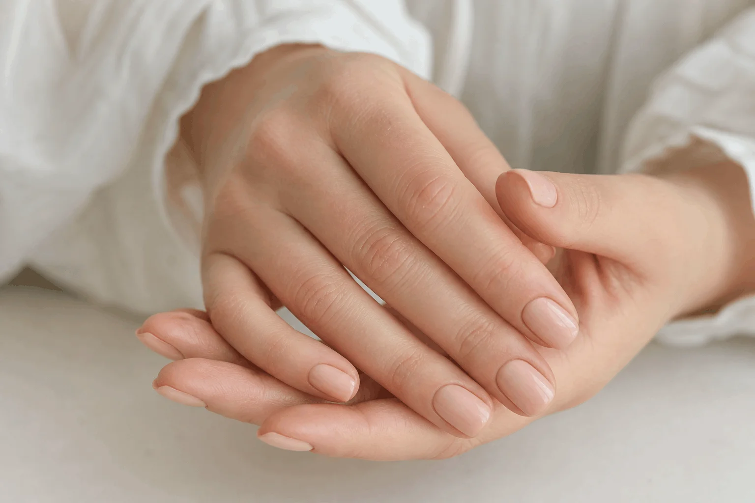 10 Short Back to School Nails for a Clean Look 2 Short nude back to school nails clean minimal style