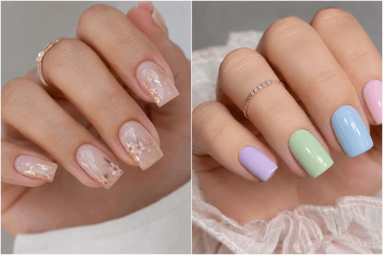 11 Fresh Spring Square Nails to Try This Season 11 Soft Pastel Spring Square Nails