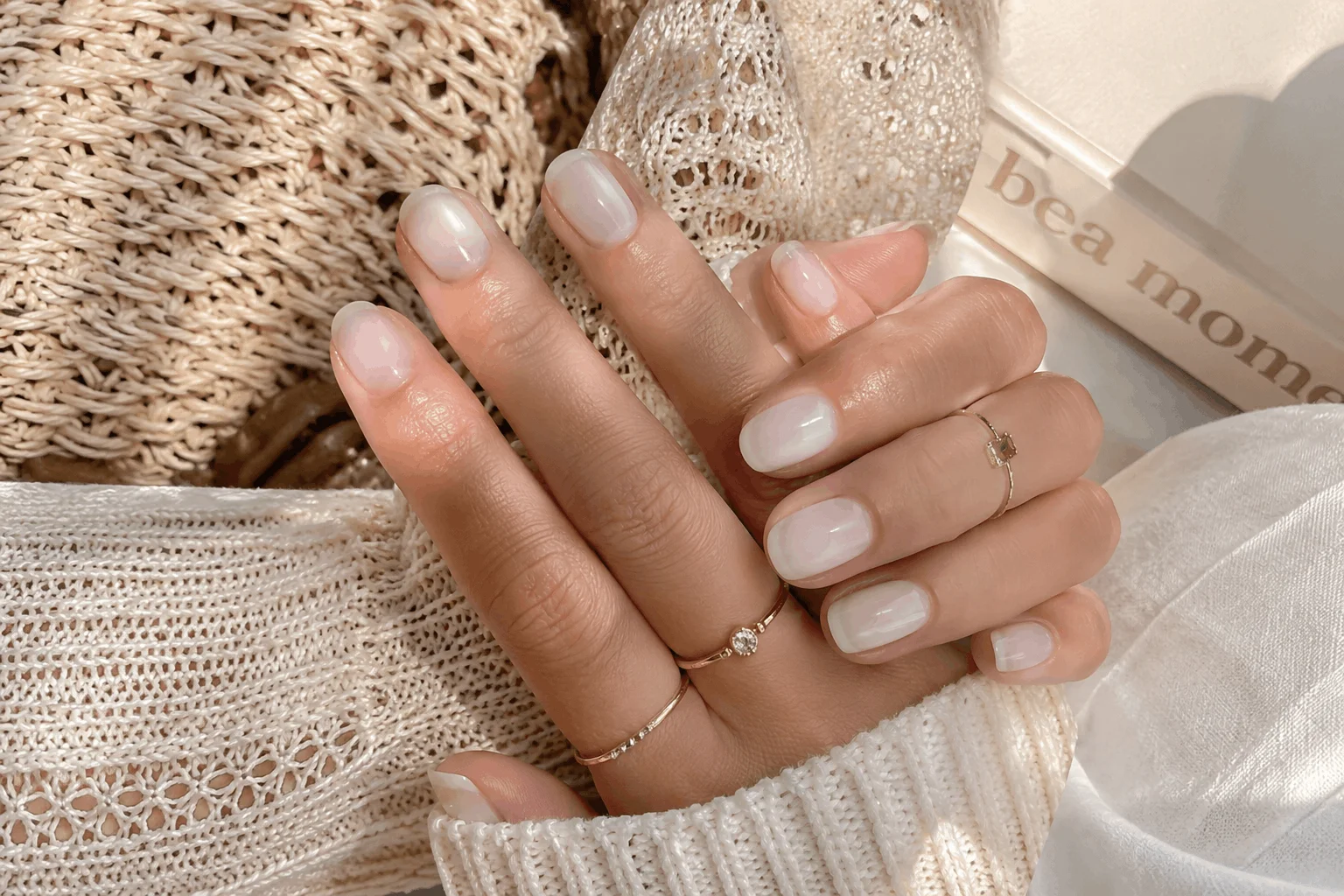10 White Summer Nails That Feel Classy & Fresh 3 Soft milky white nails with minimal summer aesthetic