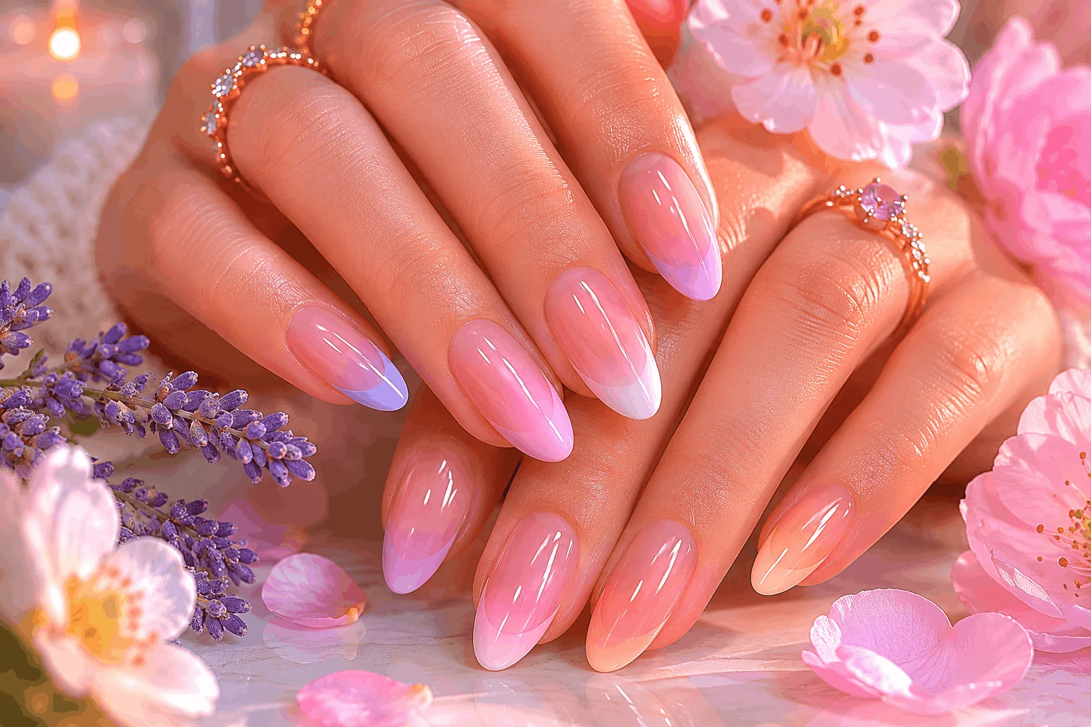 10 Gorgeous Spring French Manicure Ideas You Need to Try 9 Soft ombre pastel French manicure for spring