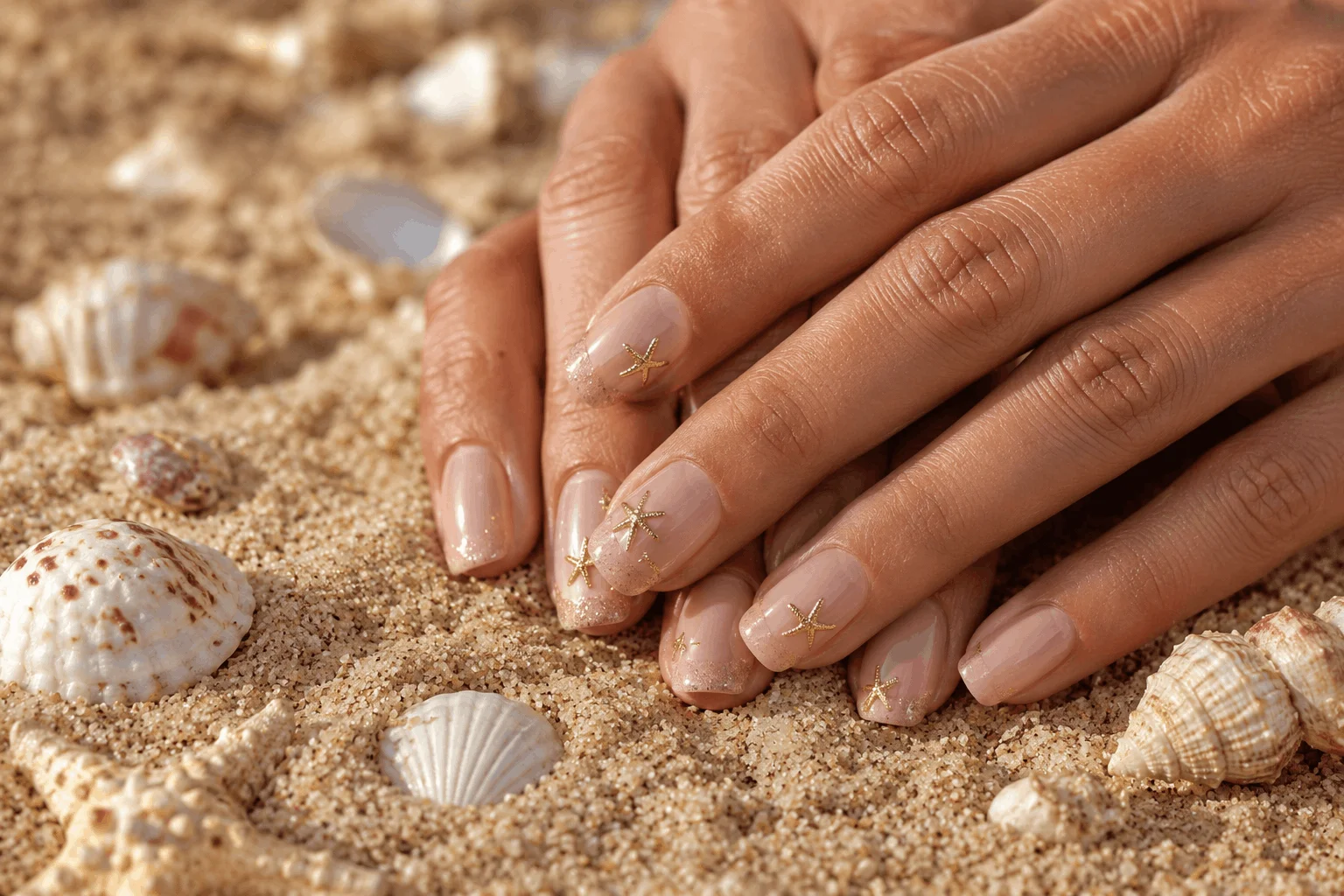 10 Summer Beach Nails Every Trend Lover Will Save 6 Starfish accent beach nail art design