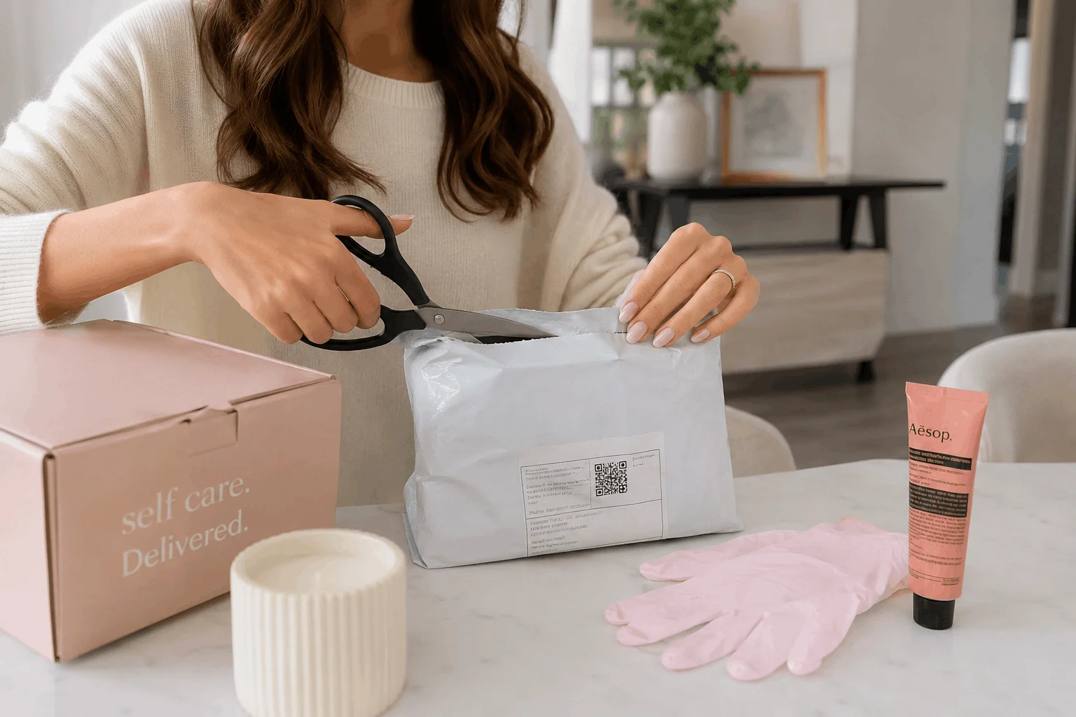 10 Healthy Nail Growth Secrets That Really Work 4 Woman protecting nails while opening package properly