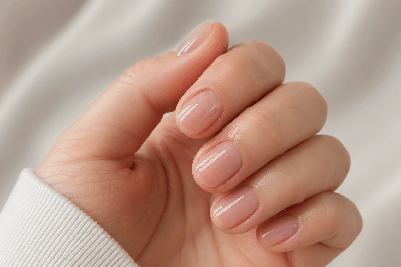 10 Nails That Go With Everything You’ll Love 6 glossy clear nails minimalist nails that go with everything