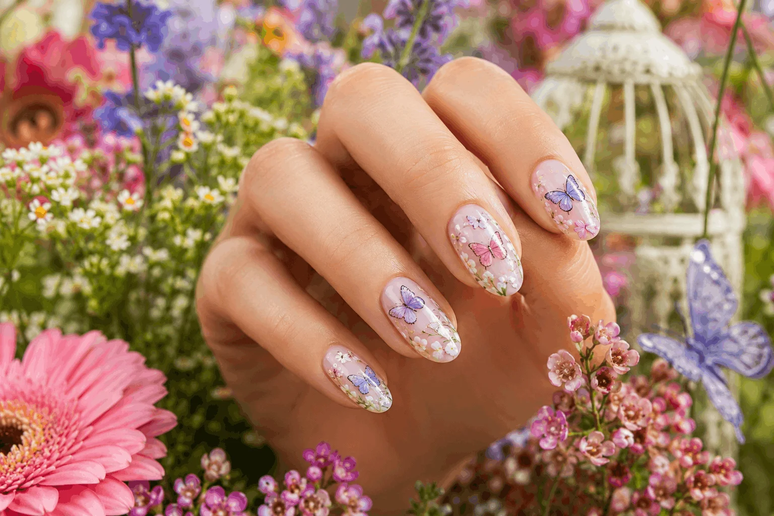 11 Spring Nail Ideas for a Fresh Seasonal Look 10 Butterfly nail art for spring