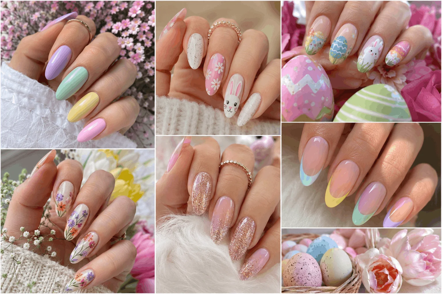 9 Easter Nails Design Ideas That Are Too Cute to Miss 11 Collection of Easter nail design ideas