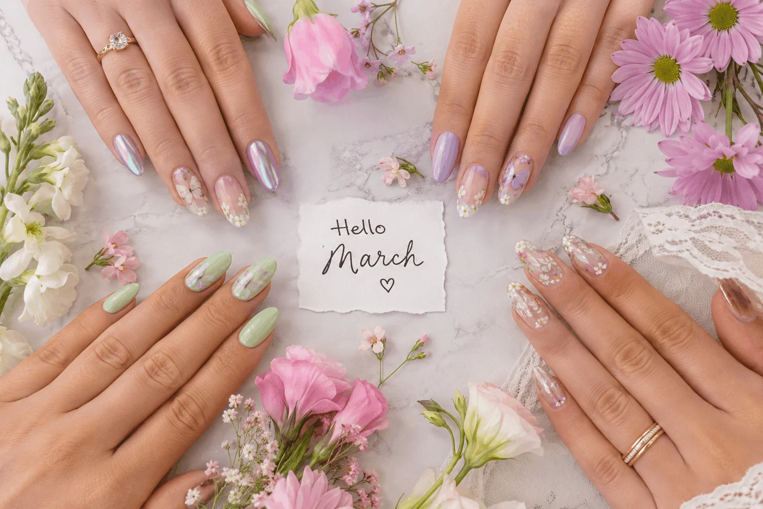 10 March Nails Designs Everyone Will Be Copying 2 Collection of March nails trends for spring season