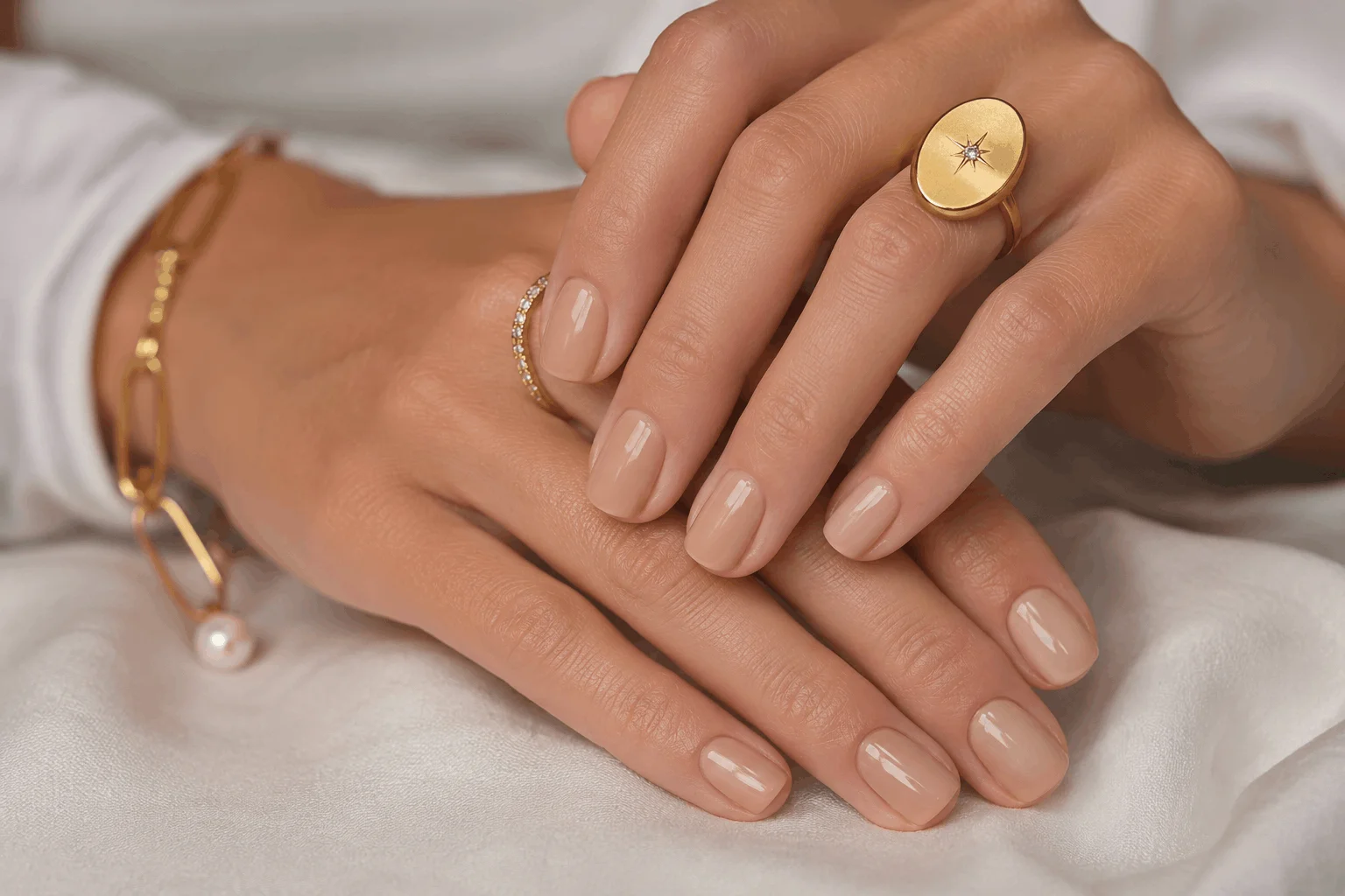 10 Nails Ideas for Short Nails You'll Save Instantly 3 Elegant nude manicure on short nails