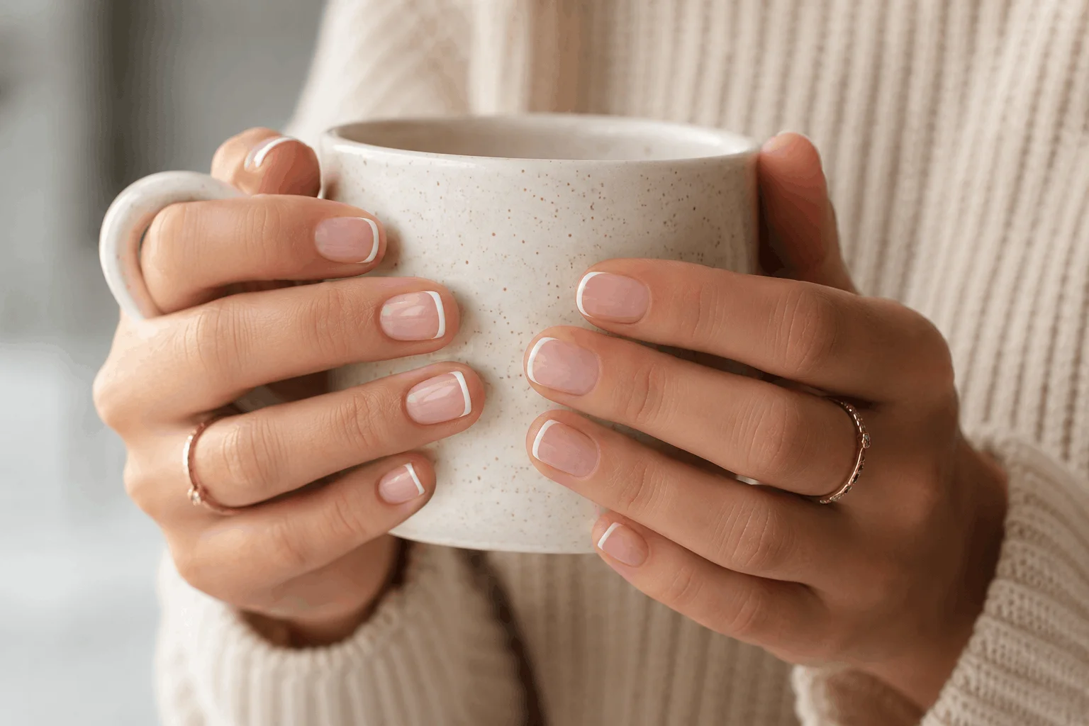 10 Nails Ideas for Short Nails You'll Save Instantly 2 Elegant nude manicure on short nails