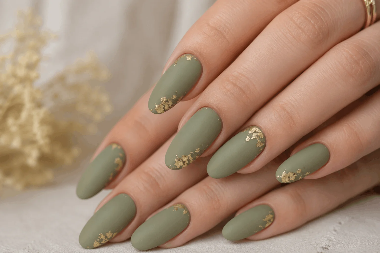 10 Green Nail Ideas Trending Everywhere This Year 2 Elegant sage green nails with minimalist design