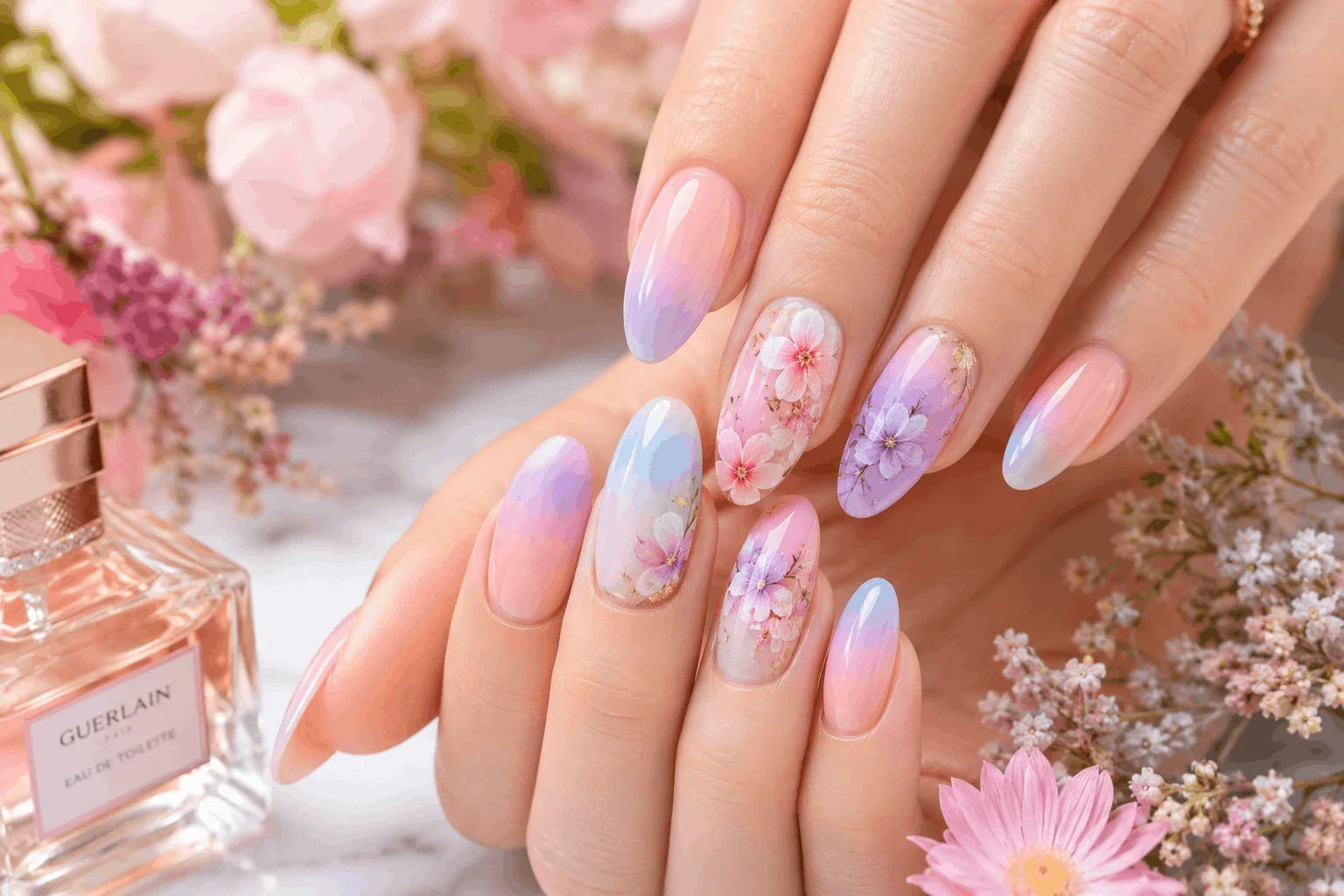11 Spring Nail Ideas for a Fresh Seasonal Look 9 Glossy spring gel nail designs