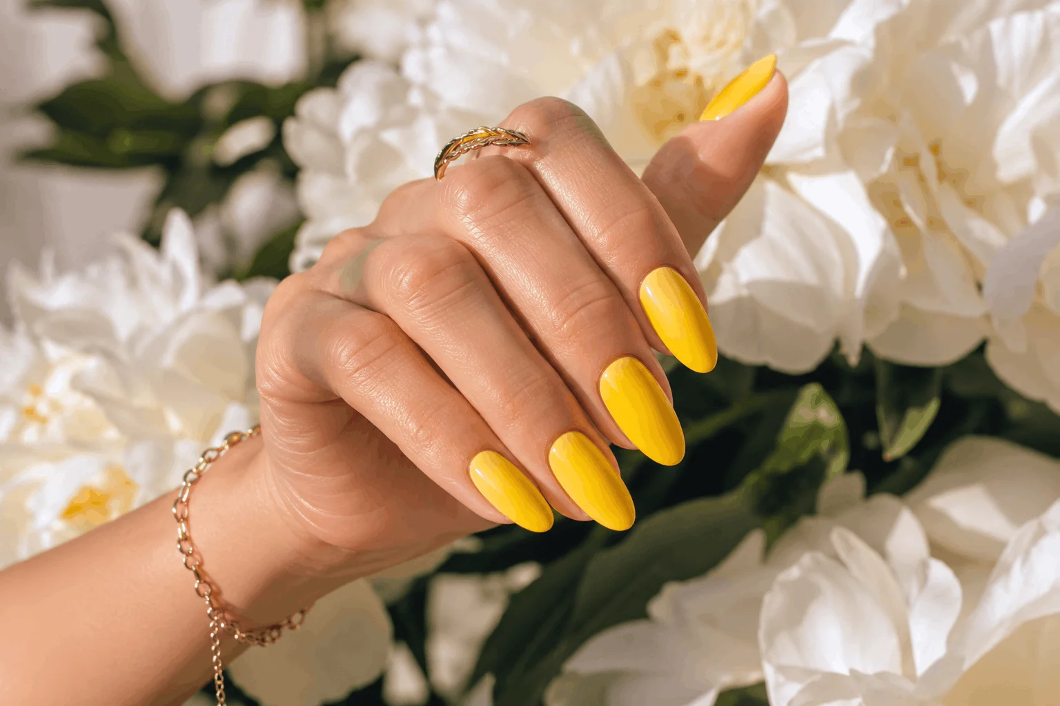 9 Yellow Spring Nails That Are Perfect for Sunny Days 9 Glossy yellow gel nails with high shine finish