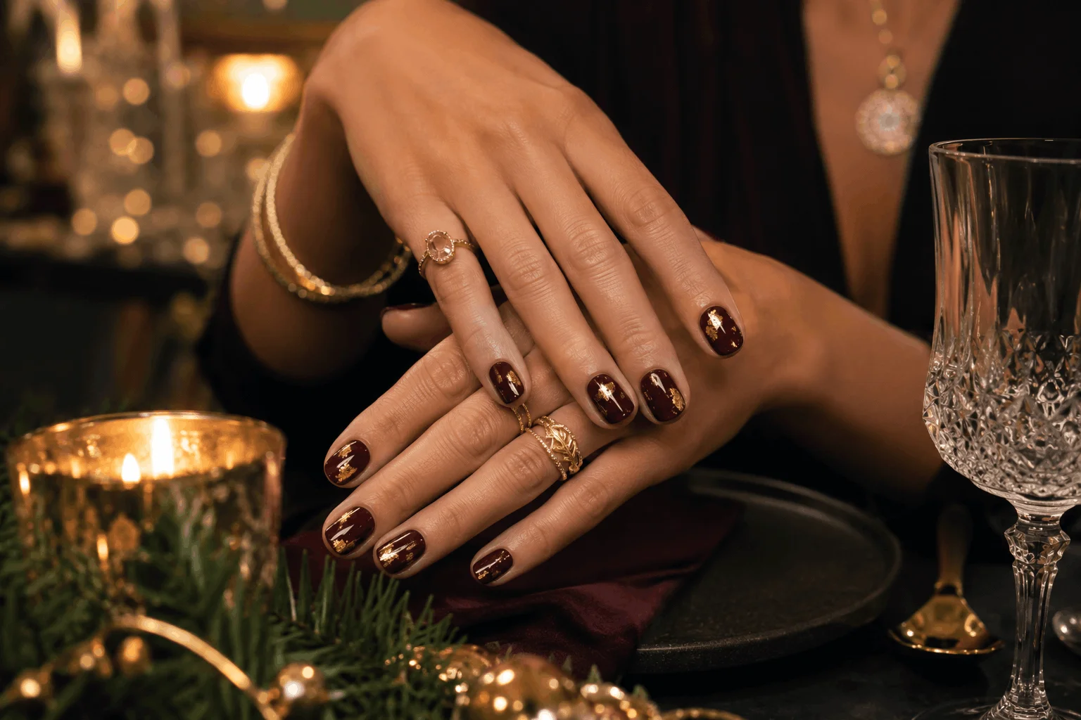 11 Christmas Short Gel Nails Perfect for Winter 11 Icy blue winter wonderland short gel nails with Christmas tree art
