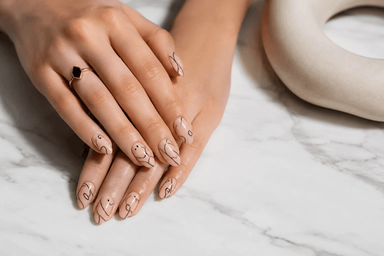 10 March Nails Designs Everyone Will Be Copying 11 Minimalist line art nail design for spring