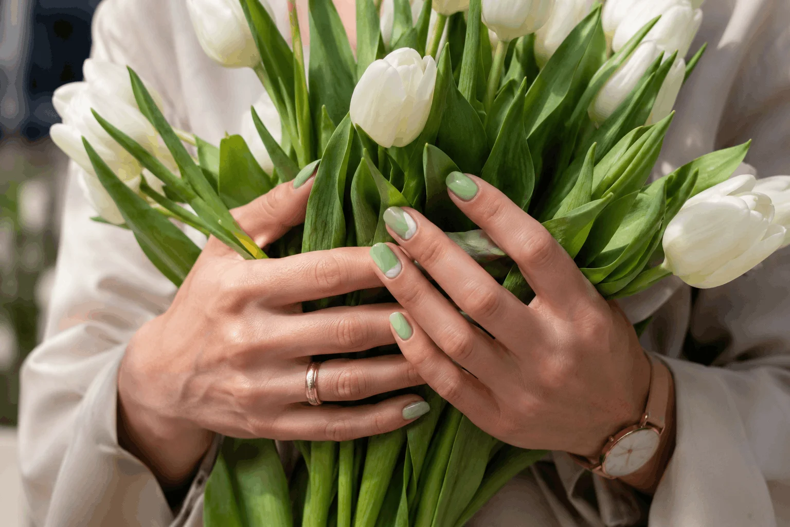 12 Short Spring Nails That Look Cute and Trendy 6 Mint green short spring manicure ideas