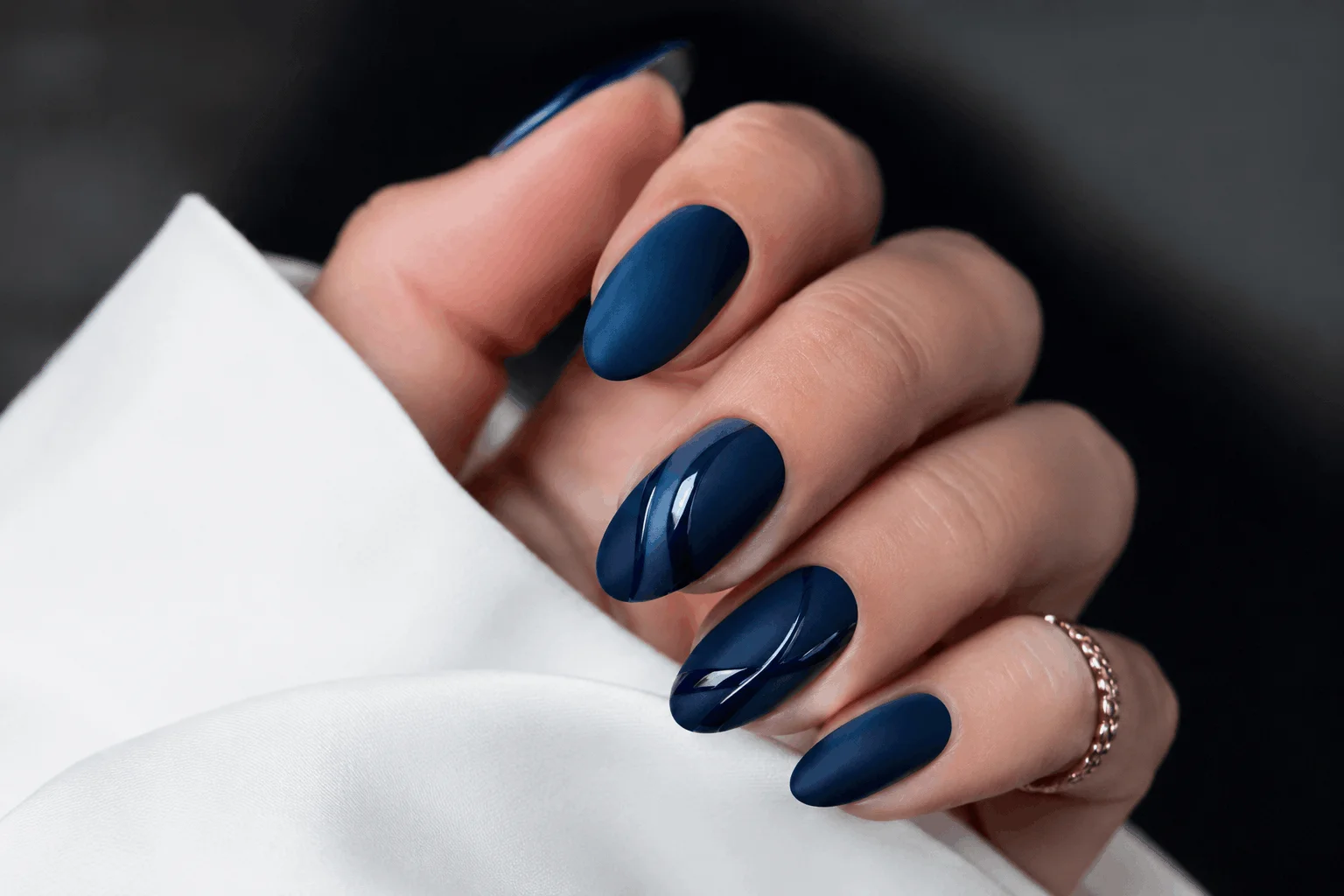 10 Blue Nail Ideas That Look Stunning All Year Long 10 Modern matte blue nails with elegant finish
