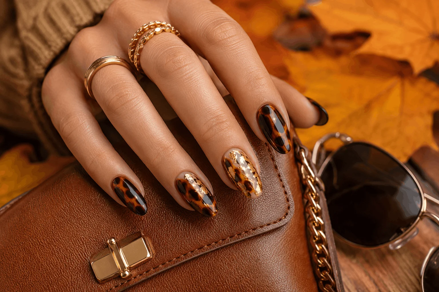 12 Fall Gel Nails That Make Autumn Look So Chic 9 Neutral mocha gel nails in latte manicure style.